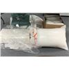 Image 1 : Large group of assorted pillows - Queen pillows/ non slip chair cushions etc.