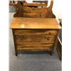 Image 2 : "Adventure Mystery Movie" Hero's House - 3 drawer rolling wood dresser w/ mirror (approx. 67in high 