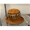 Image 2 : Group of 4 handcrafted necklaces & wicker hat Wayne Bell