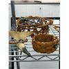 Image 2 : Group of assorted handcrafted wicker hand Done By Wayne Bell