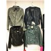 Image 1 : "Superheroes Show" - Group of 3 #8 Hero women's leather jackets & 1 Zara Outerwear dark blue women's