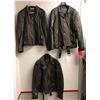 Image 1 : "Superheroes Show" #3 Hero - Group of 3 men's brown leather jackets *HOT STOCK*