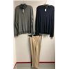 Image 1 : Group of designer clothing pieces - 2 John Varvatos crew neck sweaters (size M each, new w/ tags)/ B