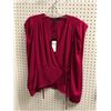 Image 4 : Group of designer clothing pieces (new w/ tags) - "Theory" ruched fitted chalk pink top (Size: S)/ "