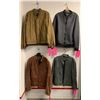 Image 1 : "Superheroes Show" - Group of 5 assorted men's jackets includes 3 bomber jackets & 2 leather jackets