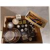 Image 8 : "Adventure Mystery Movie" - 8 boxes of misc. set dec items includes glass jars/ hardware/ blankets e