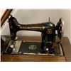 Image 3 : "Adventure Mystery Movie" - Antique Free-Westinghouse sewing machine w/ wooden sewing station (entir