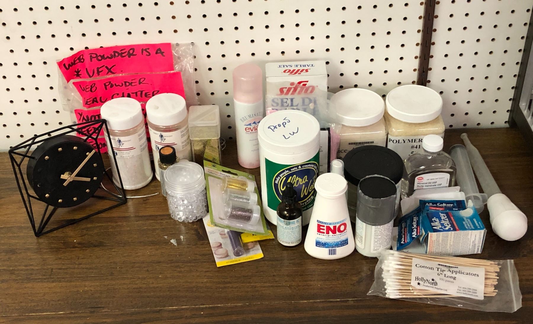 Web Powder Group of misc. items includes VFX glitter / web powder / cotton tips ...