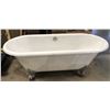 Image 1 : Original antique clawfoot tub - Very heavy (approx. 70in wide x 31 1/2in depth x 26in high)