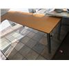 Image 2 : Office wood & metal L shaped 2 pc desk (each piece approx. 66in wide x 24in depth x 28in height)
