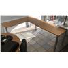 Image 1 : Office wood & metal L shaped 2 pc desk (each piece approx. 66in wide x 24in depth x 28in height)