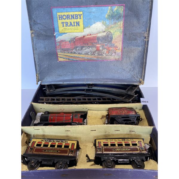 HORNBY KEY-WIND TIN TRAIN W/ ORIGINAL BOX