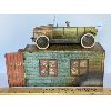 Image 1 : ANTIQUE WIND UP TIN CAR "BM 5090" AND GARAGE 