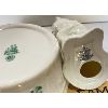 Image 2 : LOT OF 2 - BELLEEK GLAZED DISH AND FELINE FIGURINE