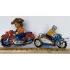 Image 1 : LOT OF 2 - WIND-UP AND FRICTION TIN MOTORCYCLES - 