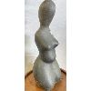 Image 2 : CAST (?) FIGURAL LADY SCULPTURE - 26in TALL