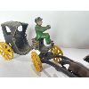 Image 2 : LOT OF 2 - CAST IRON HORSE DRAWN TOYS 
