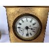 Image 2 : LOT OF 3 - BRASS MINATURE MANTLE CLOCK AND EGG CUPS 