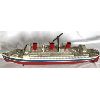 Image 1 : LARGE TIN WIND-UP SHIP - 33" LONG