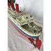 Image 2 : LARGE TIN WIND-UP SHIP - 33" LONG