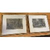 Image 1 : LOT OF 2 - PENCIL SKETCHES - P. SINCLAIR - 14x16 INCHES FRAMED