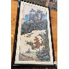 Image 1 : ASIAN WALL ART - PASTEL MEDIA (?) BLACK LACQUER FRAME 18x31 