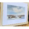 JOHN PILLOW WATER COLOUR "SNOW ON THE DOWNS" 27x21  