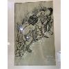 Image 2 : LOT OF 2 - LOUIS PARKER CHARCOAL SKETCHES BOTH 19.5x26.5 INCHES 