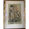 Image 3 : LOT OF 2 - LOUIS PARKER CHARCOAL SKETCHES BOTH 19.5x26.5 INCHES 