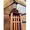 Image 3 : LOT OF 2 - TEAK AND STAINED GLASS FLOOR LAMP AND ASIAN DESIGN PRIVACY SCREEN 