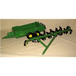 (2) JD Implements--Spreader & 6b Plow