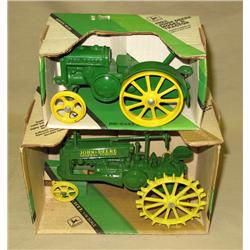 (2) JD Tractors--A on Steel & Antique D