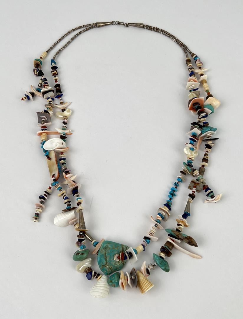 Zuni Heishi Animal Fetish Necklace