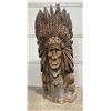 Large Outdoor Indian Chief Wood Carving
