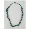 Image 3 : Navajo Turquoise Howlite Red Coral Necklace