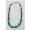 Image 2 : Navajo Howlite and Red Coral Necklace