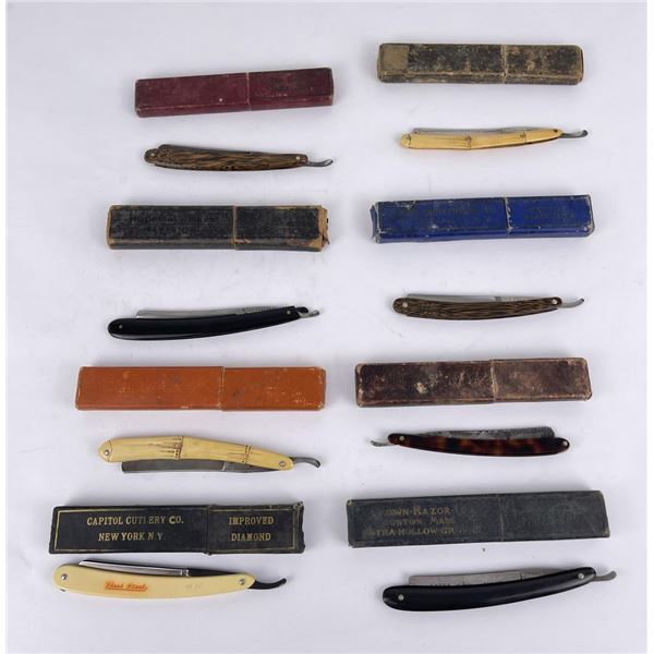 Collection of Antique Straight Razors