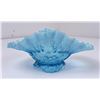 Image 1 : Fenton Blue Ruffle Glass Bowl