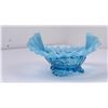 Image 4 : Fenton Blue Ruffle Glass Bowl