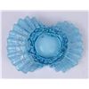 Image 6 : Fenton Blue Ruffle Glass Bowl