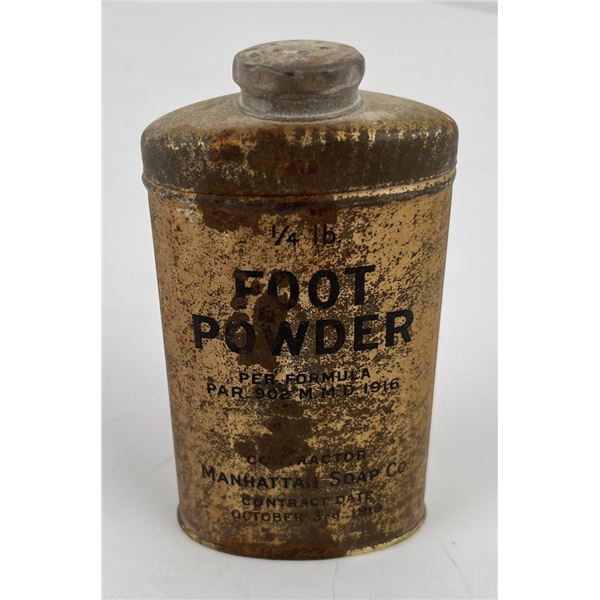 Foot Powder Military WW1 Doughboy US Army Foot Powder