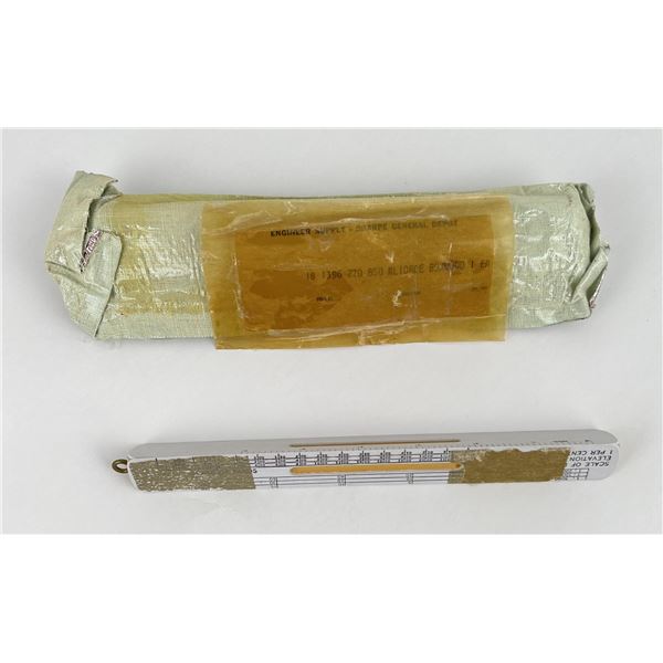 Lot of 2 US Army Map Case Ruler