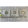 Image 1 : 3 MINT CANADIAN 1 GRAM FINE SILVER COINS .999 SILVER