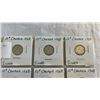 Image 2 : 7 CANADIAN 1968 SILVER DIMES - LAST YEAR OF SILVER DIMES