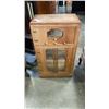 Image 1 : GLASS DOOR WOOD CABINET