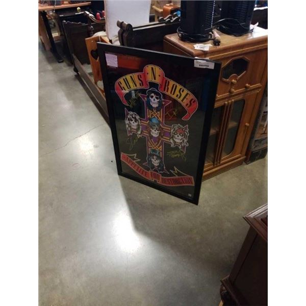 GUNS AND ROSES SIGNED POSTER - HOLOGRAPHIC STAMP IN CORNER, NO PAPERWORK