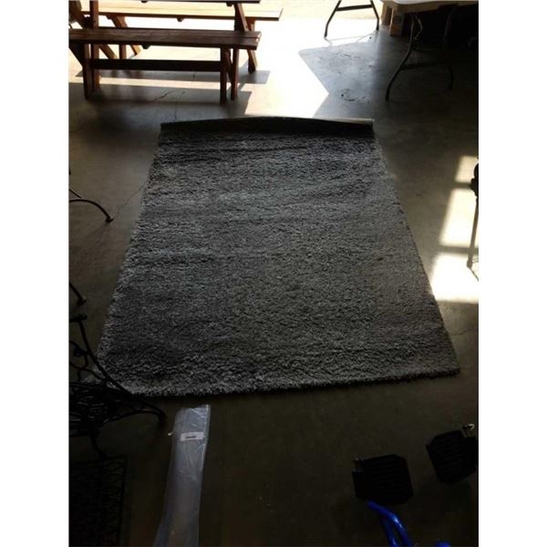 5 FOOT 3 INCH X 7 FOOT 6 INCH GREY EASY SHAG RUG