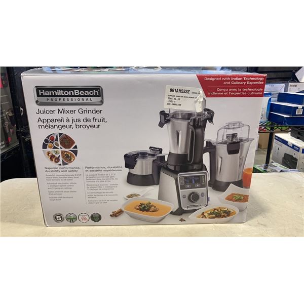 HAMILTON BEACH PROFESSIONAL JUICER MIXER GRINDER - TESTED WORKING, RETAIL $299