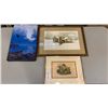 Image 1 : NORVAL MORRISEAU PRINT AND 2 OTHER PRINTS ONE ON CANVAS