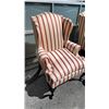 Image 2 : HENREDON STRIPES WINGBACK CHAIR